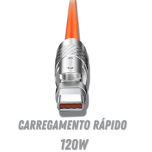 Carregar imagem no visualizador da galeria, Cabo Carregador Indestrutível com Saída Móvel com Giro de 180º