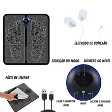 Carregar imagem no visualizador da galeria, Tapete Portátil Para Massagem nos Pés com Estimulação Muscular Por Meio de Eletricidade