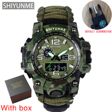 Carregar imagem no visualizador da galeria, Relógio Militar Esportivo Masculino com Mostrador Digital e Analógico