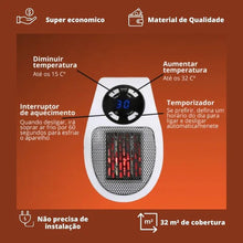 Carregar imagem no visualizador da galeria, Mini aquecedor de Ambiente Portátil com Controle Remoto
